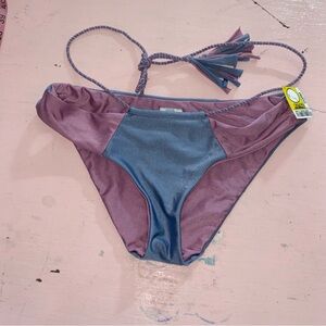 Isabella Rose Bikini Bottom 2018 Sample Sale Two Tone Waist Tie Womens Small NEW